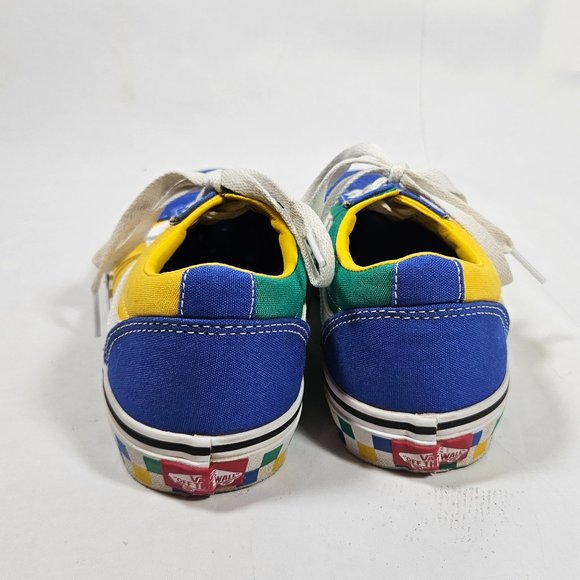 Vans Colorblock Ward Low Checker Tape Multi Color Youth Size 5 Sneakers Skater - Picture 2 of 8